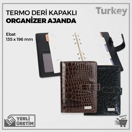 Termo Deri Kapaklı Organizer Ajanda